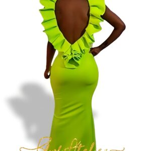 Blushouse - neon-green ruffle-top Blushouse - neon-green ruffle-top
