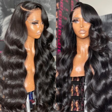 30 36 Inch Body Wave Lace-Front Human Hair Wig